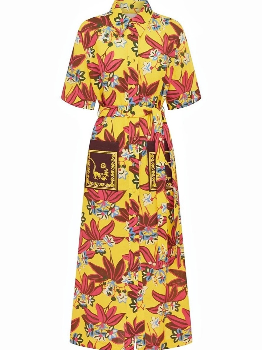 Alemais Leo Embroidered Shirtdress Size AU10 US6